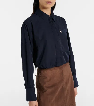 Veronica Beard Drawstring Collection Shirt In Blue