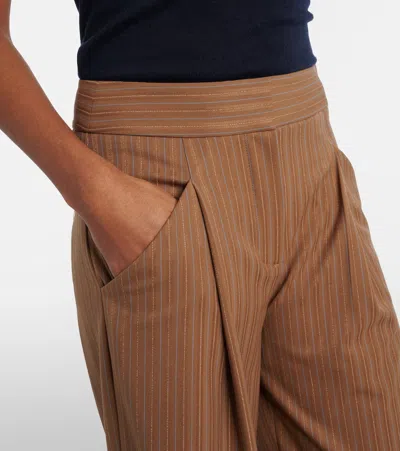 Veronica Beard Womens Malt Multi Rimini Wide-leg Stretch-woven Trousers In Brown