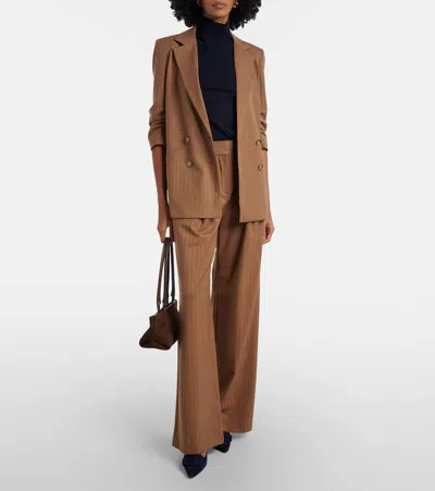 Veronica Beard Womens Malt Multi Rimini Wide-leg Stretch-woven Trousers In Brown