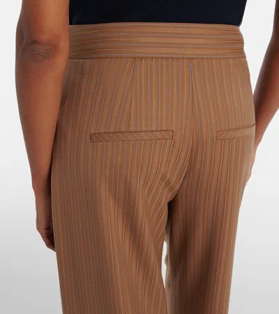 Veronica Beard Womens Malt Multi Rimini Wide-leg Stretch-woven Trousers In Brown