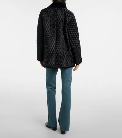 Burberry Check Flared Jeans In Blue