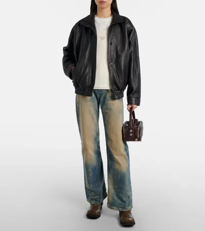 Acne Studios Layered Logo Cotton-blend T-shirt In White