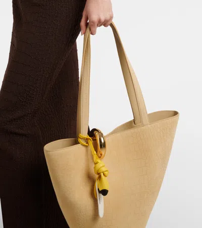 Jacquemus Le Banane Small Leather Bag Charm In Yellow