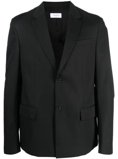 Off-white Strap Relax Black Virgin Wool Jacket