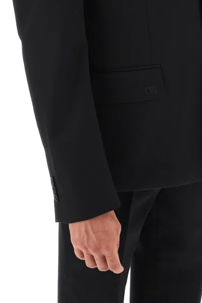 Off-white Strap Relax Black Virgin Wool Jacket