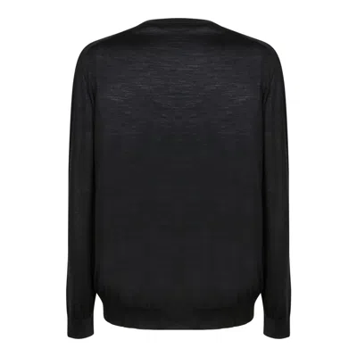 Prada Black Virgin Wool Sweaters In Black