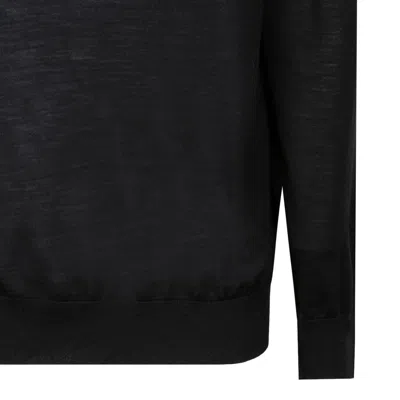 Prada Black Virgin Wool Sweaters In Black