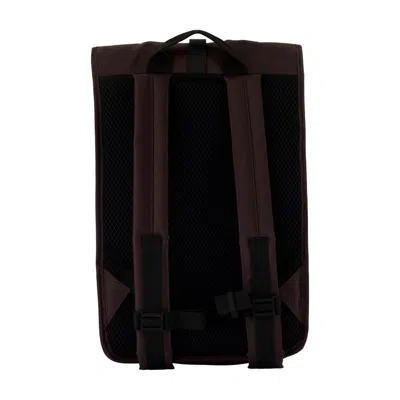Rains Rolltop Rucksack W3 Backpack In Burgundy