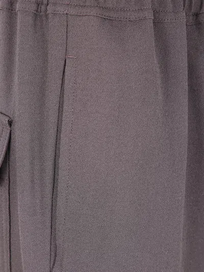 Rick Owens Drawstring Slim Long Trousers In Brown