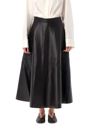 Rohe Aline Leather Skirt In Black