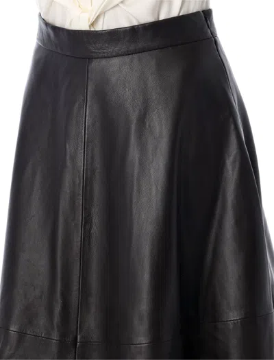 Rohe Aline Leather Skirt In Black