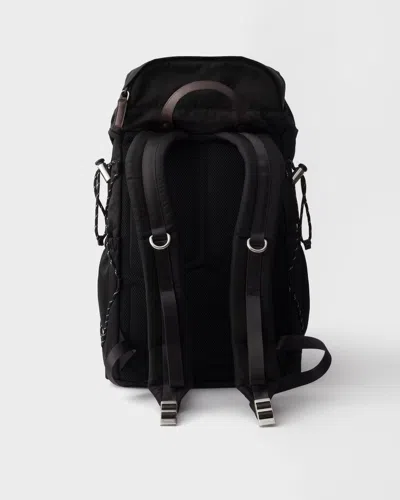 Prada Speedrock Rucksack Aus Re-nylon Und Leder In Black