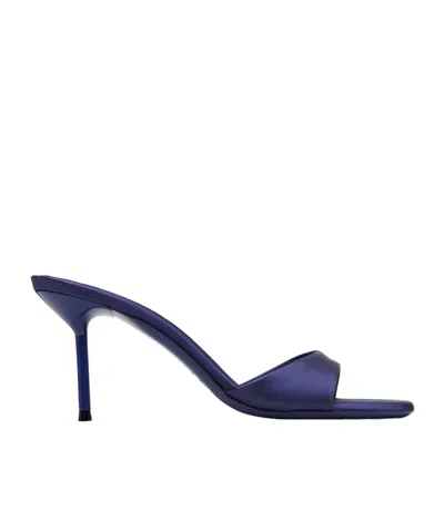 Paris Texas Navy Lidia Mule 70 Heeled Sandals In Blue