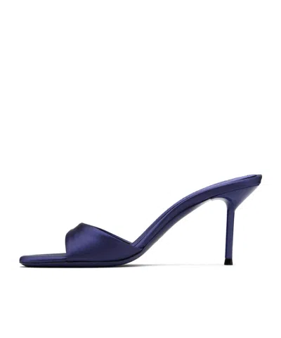 Paris Texas Navy Lidia Mule 70 Heeled Sandals In Blue