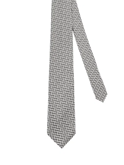 Tom Ford Micro Pattern Tie In Gray