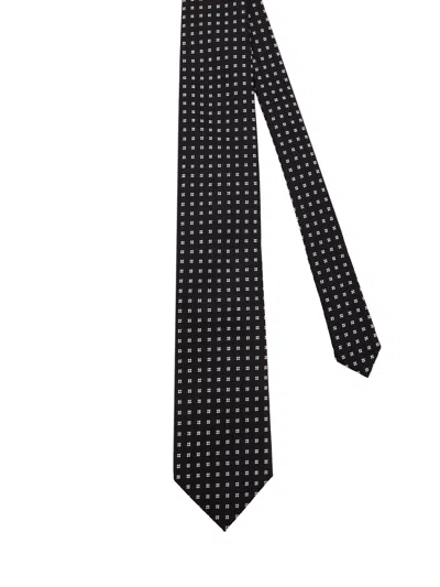 Tom Ford Micro Pattern Tie In Black