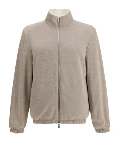 Brunello Cucinelli Reversible Zip-up Lightweight Jacket In White