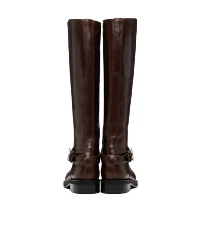 Coperni Belt Cavalier High Boots In Brown
