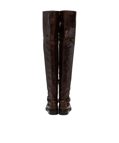 Coperni Leather Over-the-knee Boots In Brown