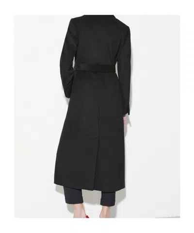 Maxco. Wool Belted Long Coat In Black