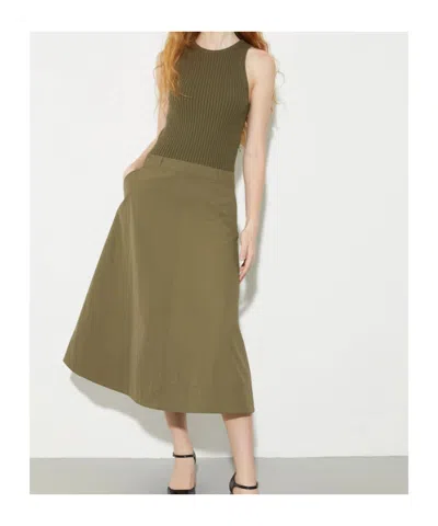 Maxco. Flared Midi Dress In Green