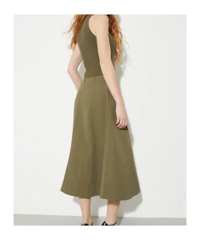 Maxco. Flared Midi Dress In Green