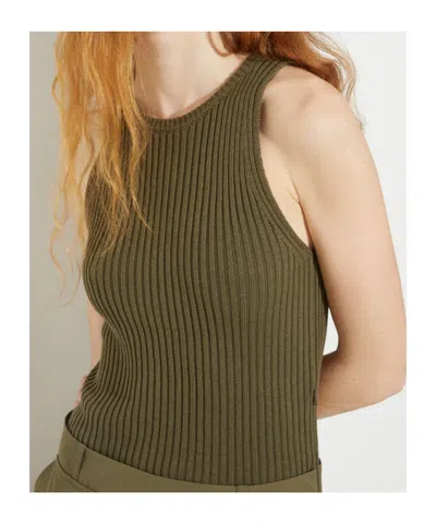 Maxco. Flared Midi Dress In Green