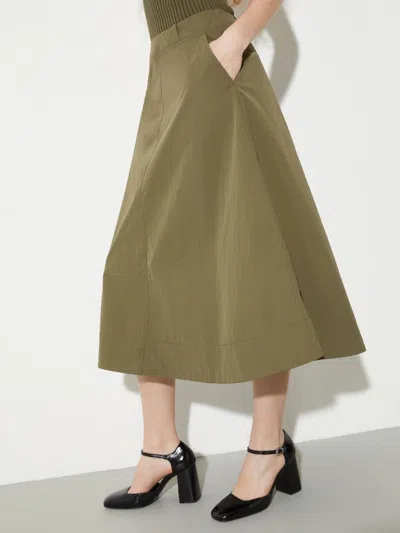 Maxco. Flared Midi Dress In Green
