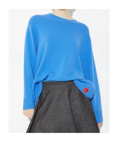 Maxco. Oversized Wool And Cashmere Pullover In Blue