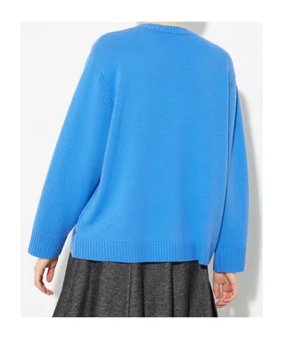 Maxco. Oversized Wool And Cashmere Pullover In Blue