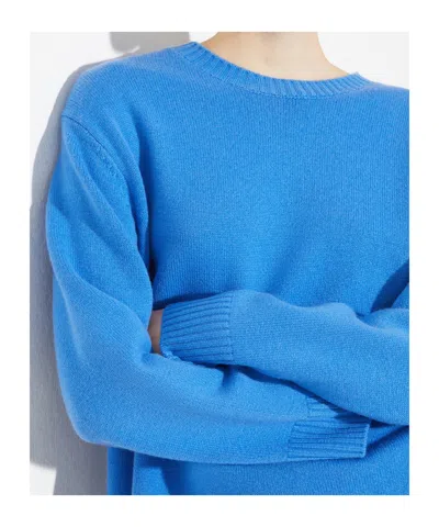 Maxco. Oversized Wool And Cashmere Pullover In Blue