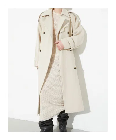 Maxco. Double Wool Coat In Brown