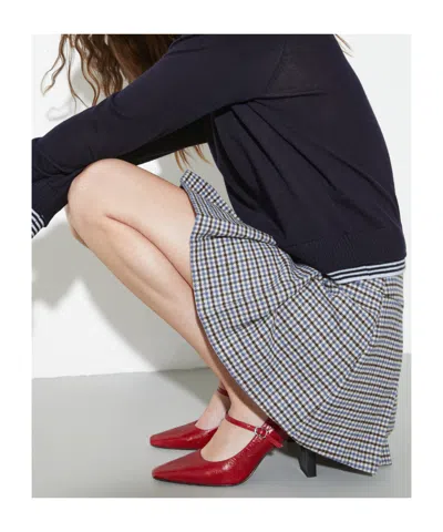 Maxco. Long-sleeved Wool Knit Sweater In Blue