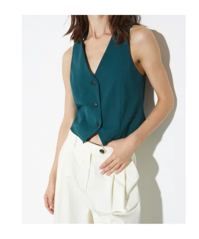 Maxco. V-neck Vest In Green