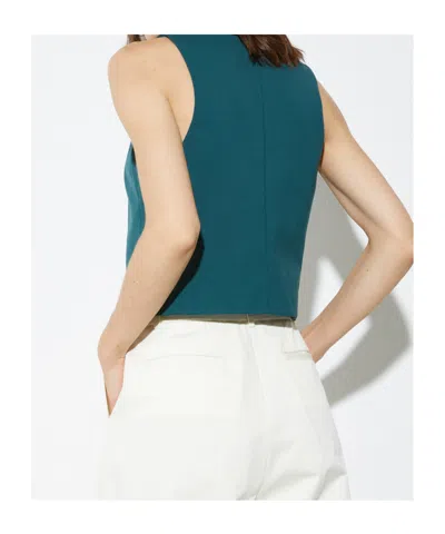 Maxco. V-neck Vest In Green