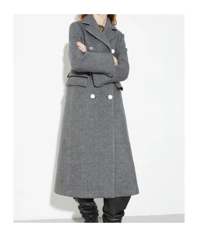 Maxco. Double Wool Coat In Black
