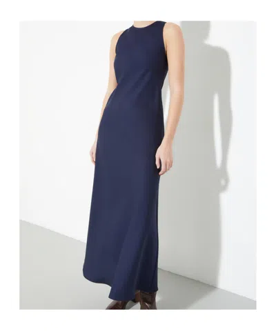 Maxco. Wool Sleeveless Dress In Blue