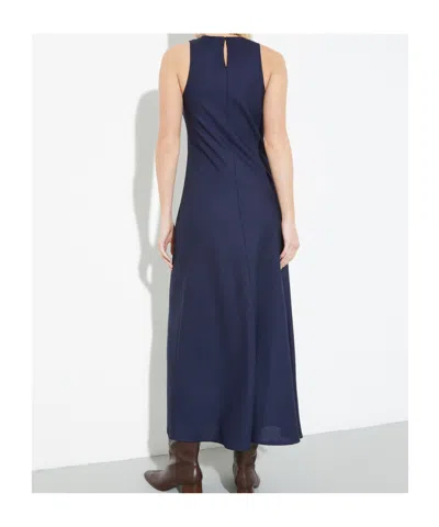 Maxco. Wool Sleeveless Dress In Blue