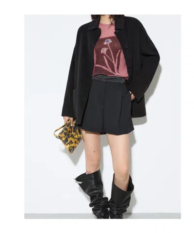 Maxco. Double-sided Wool Shacket In Black