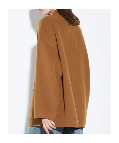 Maxco. Double-sided Wool Shacket In Brown