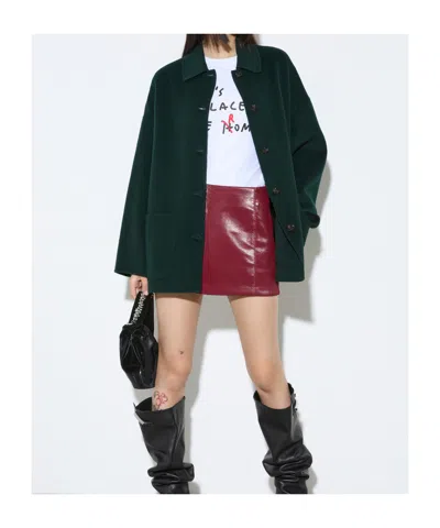 Maxco. Double-sided Wool Shacket In Black