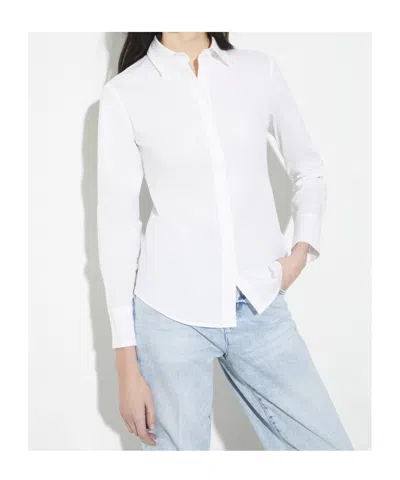 Maxco. Slim Poplin Shirt In White