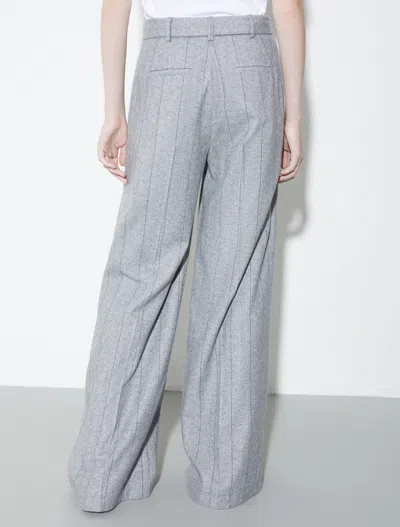 Maxco. Wool Wide-leg Casual Pants In Gray