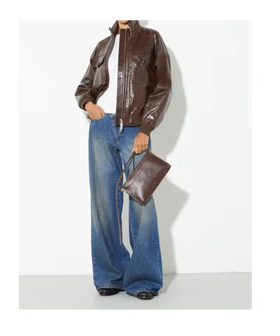 Maxco. Zippered Shoulder Bag In Brown