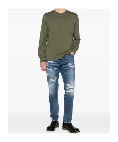 Dsquared2 Teddy Distressed Jeans In Blue