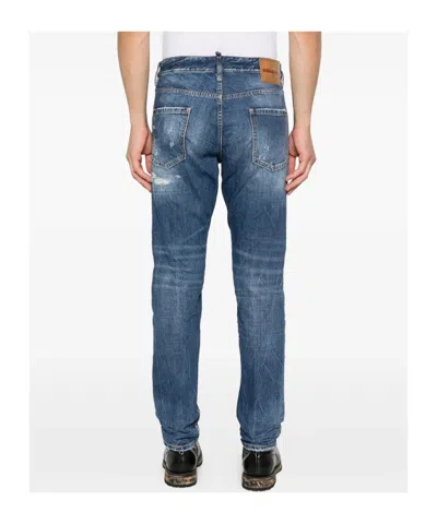 Dsquared2 Teddy Distressed Jeans In Blue