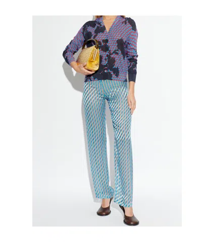 Dries Van Noten Drawstring Casual Pants In Blue