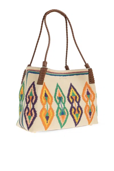 Etro Medium Canvas Libra Shoulder Bag In Multi