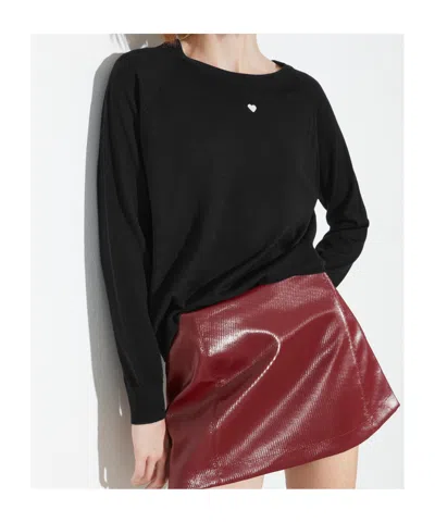 Maxco. Wool Pullover Sweater In Black