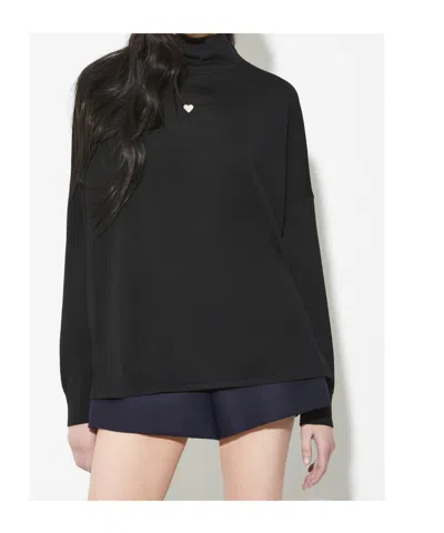 Maxco. Wool Turtleneck Sweater In Black